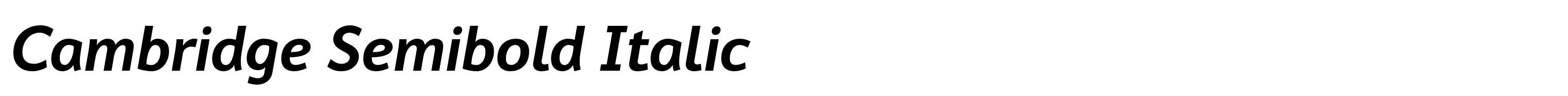 Cambridge Semibold Italic